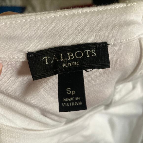 Talbots White 3/4 Sleeve Pullover Top, Size SP - Picture 4 of 5